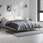 vidaXL Cadre de lit sonoma gris 140x190 cm bois d'ingénierie