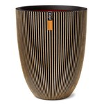 Capi Vase élégant Groove 34x46 cm Noir et doré