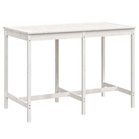 vidaXL Table de jardin blanc 159 5x82 5x110 cm bois massif de pin