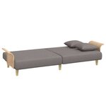 vidaXL Canapé-lit avec accoudoirs taupe tissu