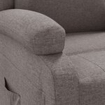 vidaXL Fauteuil électrique de massage Taupe Tissu