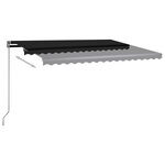 vidaXL Auvent automatique et capteur de vent LED 450x350 cm Anthracite