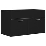 vidaXL Armoire d'évier Noir 80x38 5x46 cm Aggloméré