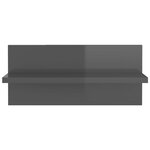 vidaXL Étagères murales 2 Pièces Gris brillant 40x11 5x18 cm