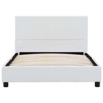 vidaXL Cadre de lit Blanc Similicuir 90 x 200 cm