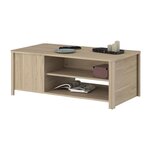 Table basse BETTY rectangulaire - En panneau de particules revetu papier - chêne - Classique - 110 x 42 x 60 cm