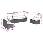 vidaXL Salon de jardin avec coussins 8 Pièces beige résine tressée