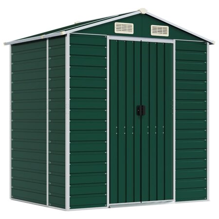 vidaXL Abri de jardin vert 191x130x198 cm acier galvanisé