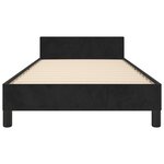 vidaXL Cadre de lit sans matelas noir 100x200 cm velours