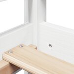 vidaXL Ensemble de lit de jour et de banc et toit 90x200 cm pin massif