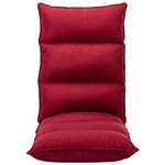 vidaXL Chaise pliable de sol Rouge bordeaux Tissu