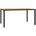 vidaXL Ensemble à manger de jardin coussins 7Pièces Noir Résine tressée