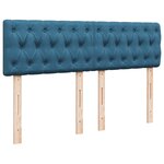 vidaXL Sommier à lattes de lit et matelas bleu 140x200 cm velours