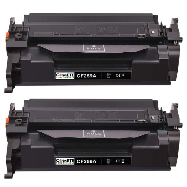 COMETE - 59A - 2 Toners Compatibles HP 59A 59X pour Toner HP - Noir - Marque française