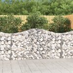 vidaXL Paniers à gabions arqués 3 Pièces 200x30x100/120 cm Fer galvanisé