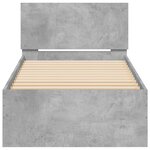 vidaXL Cadre de lit sans matelas avec tête de lit gris béton 90x190 cm