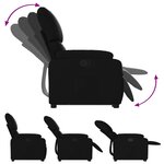 vidaXL Fauteuil inclinable Noir Similicuir