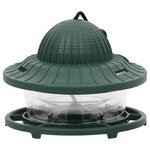 vidaXL Mangeoires pour oiseaux 3 Pièces vert foncé 13x13x17 cm