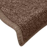 vidaXL Tapis de marches d'escalier 15 Pièces Marron 65x24x4 cm