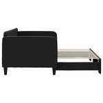 vidaXL Lit de jour avec lit gigogne noir 90x200 cm tissu