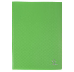 Protège-documents En Polypropylène 5/10e Opak Pochettes Cristal 40 Vues - A4 - Vert Clair - X 20 - Exacompta