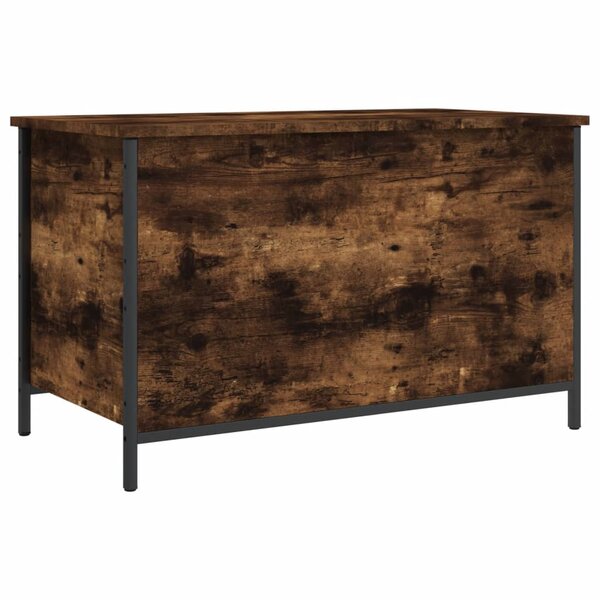 vidaXL Banc de rangement chêne fumé 80x42 5x50 cm bois d'ingénierie