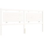 vidaXL Cadre de lit avec tête de lit blanc 200x200 cm bois massif