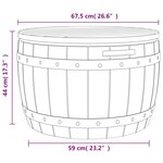 vidaXL Boîte de rangement de jardin 3 en 1 noir polypropylène