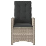 vidaXL Chaises inclinables jardin lot de 2 et coussins résine tressée