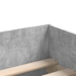 vidaXL Cadre de lit sans matelas gris béton 75x190 cm