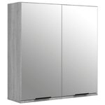 vidaXL Meubles de salle de bain 5 Pièces Sonoma gris Bois d'ingénierie
