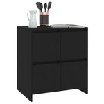 vidaXL Buffet Noir 70x41x75 cm Bois d'ingénierie