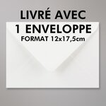61-5839 Carte Joyeux Noël avec enveloppe blanche 12x17 5cm