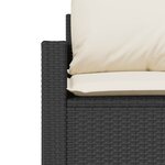 vidaXL Salon de jardin 4 Pièces avec coussins noir résine tressée