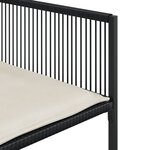 vidaXL Ensemble à manger de jardin 9Pièces coussins noir résine tressée