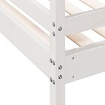 vidaXL Lit superposé 90x200/140x200 cm blanc bois de pin massif