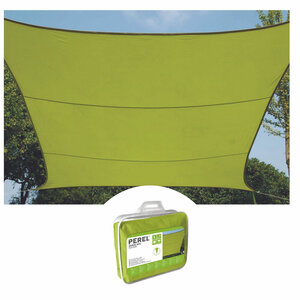 Perel Voile d'ombrage  hydrofuge  2 x 3 m  160 g/m²  polyester  rectangulaire  vert lime