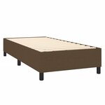 vidaXL Cadre de lit Marron foncé 100x200 cm Tissu
