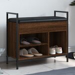 vidaXL Banc à chaussures chêne marron 65 5x32x57 5cm bois d'ingénierie