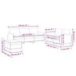 vidaXL Ensemble de canapés 3 Pièces avec coussins Gris foncé Tissu