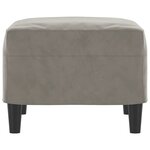 vidaXL Repose-pied Gris clair 60x50x41 cm Velours