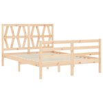 vidaXL Cadre de lit avec tête de lit 140x200 cm bois massif