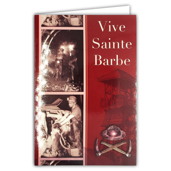 Carte avec Enveloppe Bonne fête de la Sainte Barbe 4 décembre Ste Patronne des mineurs Lens Liévin Pas-de-Calais Lorraine pompiers soldats du génie artificiers démineurs artilleurs canonnier