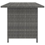 vidaXL Salon de jardin 9 Pièces avec coussins Résine tressée Gris