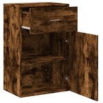 vidaXL Armoire de rangement chêne fumé 56 5x39x90 cm bois d'ingénierie
