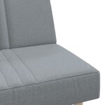 vidaXL Canapé-lit à gris clair tissu