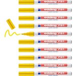 Marqueur Peinture 751 Jaune Pointe Ronde 1-2 mm x 10 EDDING