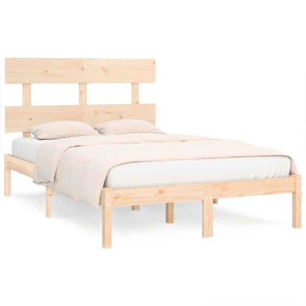 vidaXL Cadre de lit Bois massif 120x200 cm