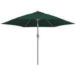 vidaXL Tissu de remplacement pour parasol d'extérieur Vert 300 cm