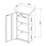 Armoire métallique acier 88 x 40 x 35 cm blanc 03_0006356